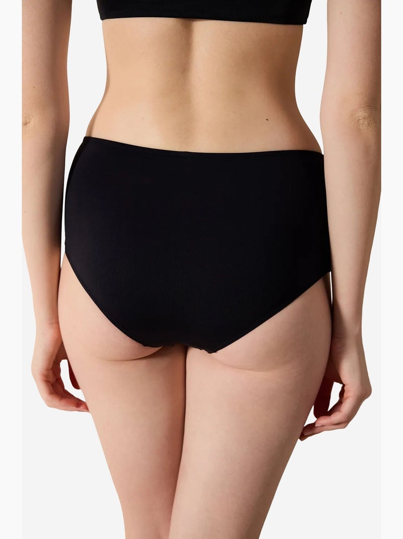Danny bas de bikini taille haute penti Noir - Kiabi
