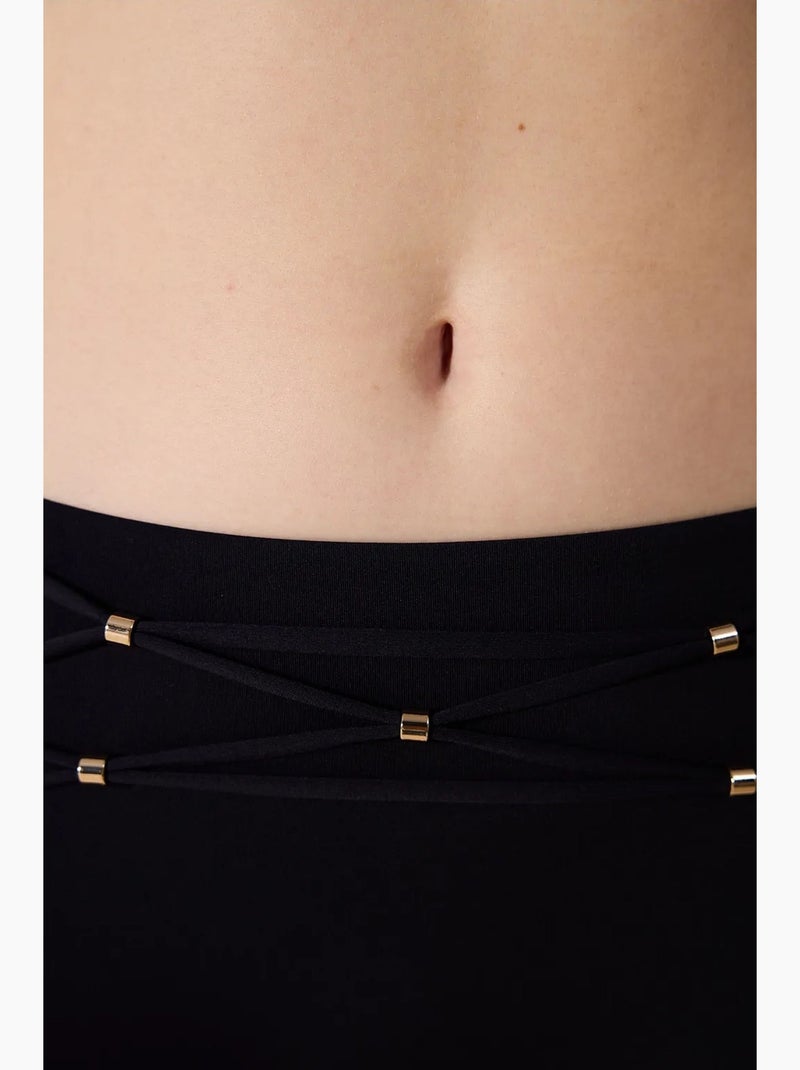 Danny bas de bikini taille haute penti Noir - Kiabi