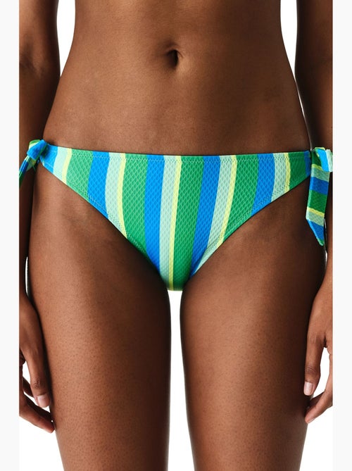 Davina gestreepte bikini slip met structuur en middelhoge taille penti - Kiabi Davina gestreepte bikini slip met structuur en middelhoge taille penti - Kiabi