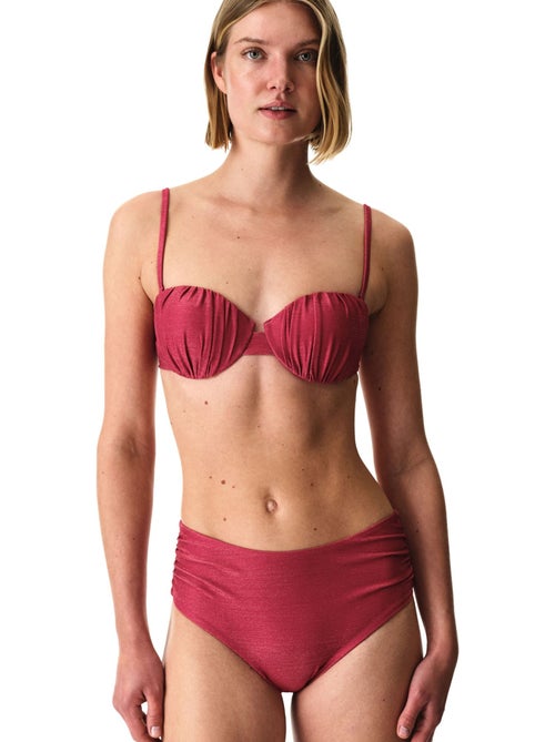 Dayana bikinibroekje met hoge taille en plooidetail, glanzend penti - Kiabi Dayana bikinibroekje met hoge taille en plooidetail, glanzend penti - Kiabi