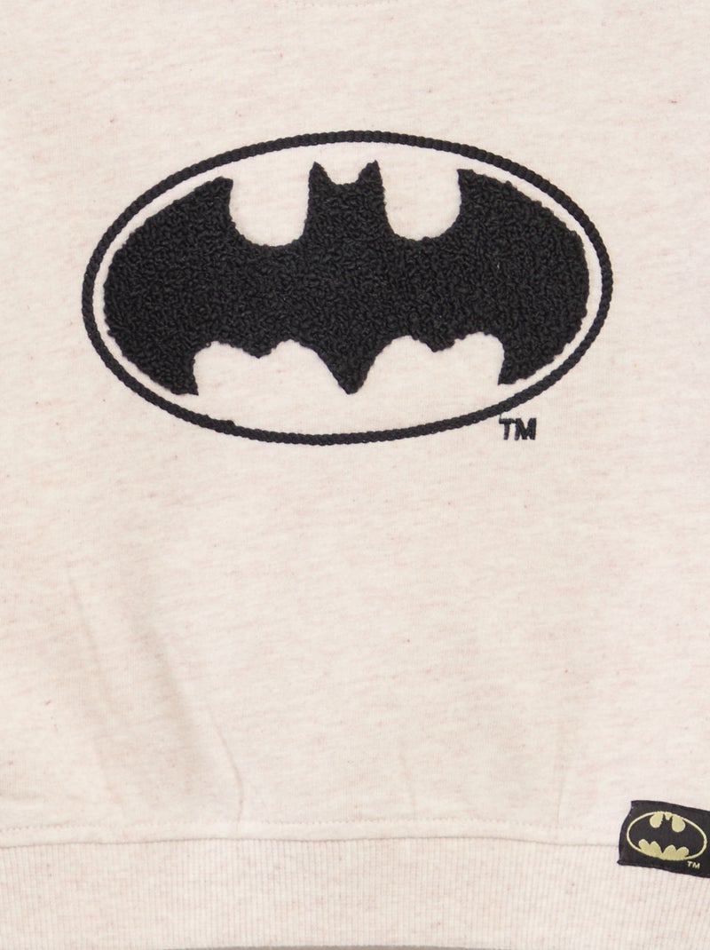 DC Comics-sweater met Batman-print en ronde hals Biege - Kiabi
