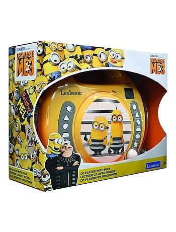 De minions draagbare cd-speler met 2 meezingmicrofoons