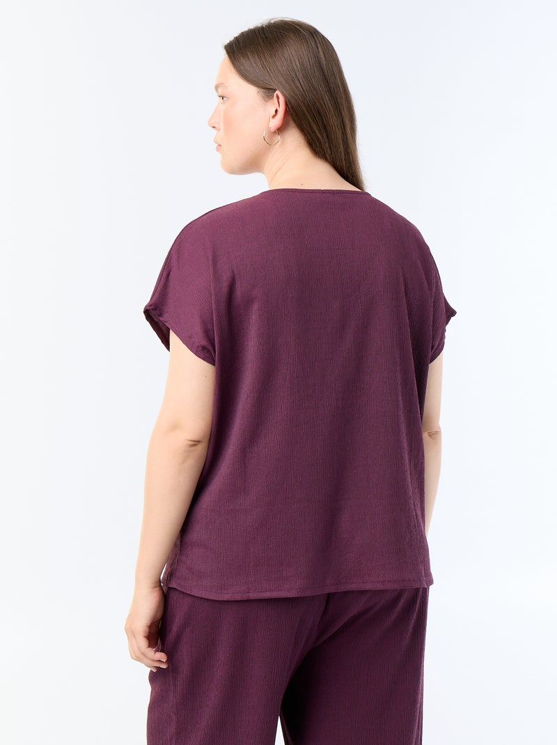 Débardeur à boutons dorés Violet - Kiabi