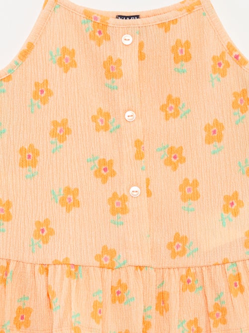 Débardeur à fines bretelles en maille crêpe - Kiabi