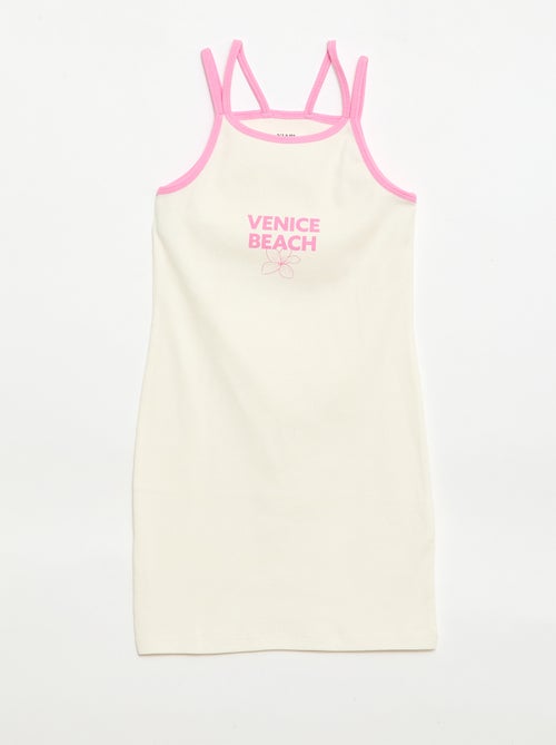 Débardeur à fines bretelles et animation poitrine - Kiabi