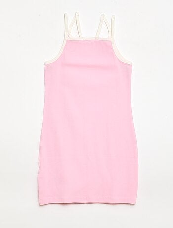 Débardeur à fines bretelles et animation poitrine