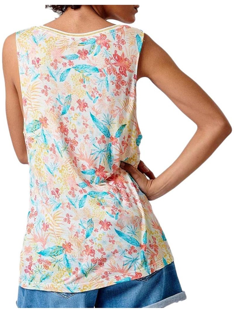 Débardeur à fleurs Femme Kaporal Blanc - Kiabi