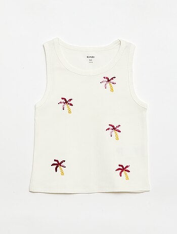 Débardeur avec broderies fantaisies