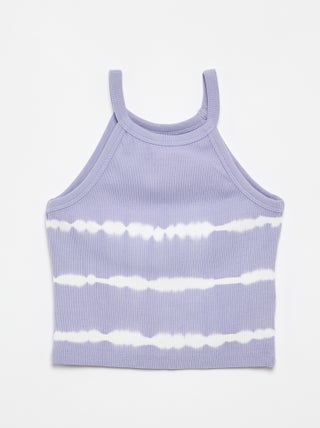 Débardeur avec imprimé rayé tie and dye