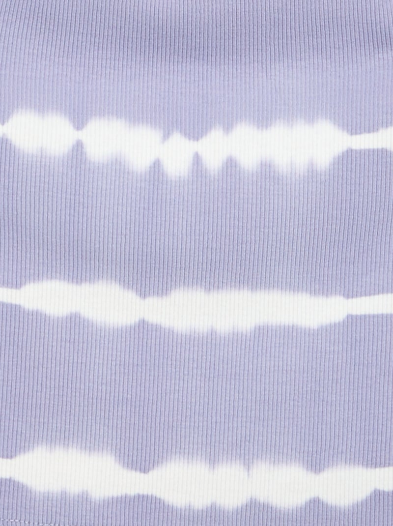 Débardeur avec imprimé rayé tie and dye Violet - Kiabi
