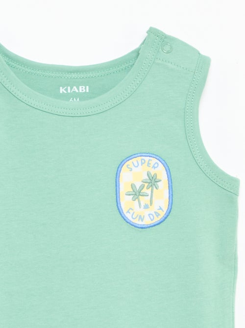 Débardeur avec patch à la poitrine - Kiabi