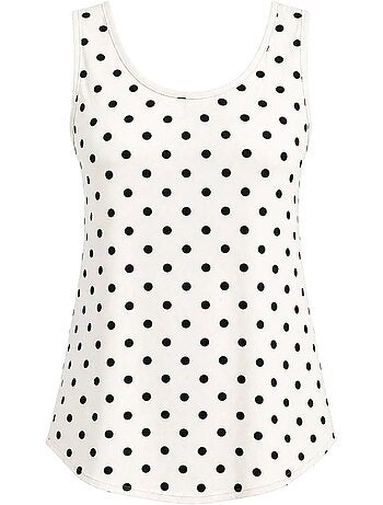 Débardeur casual à encolure en u en mélange de coton mixray