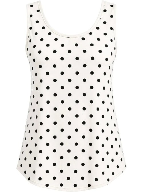 Débardeur casual à encolure en u en mélange de coton mixray - Kiabi