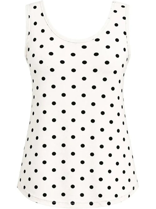 Débardeur casual à encolure en u en mélange de coton mixray - Kiabi