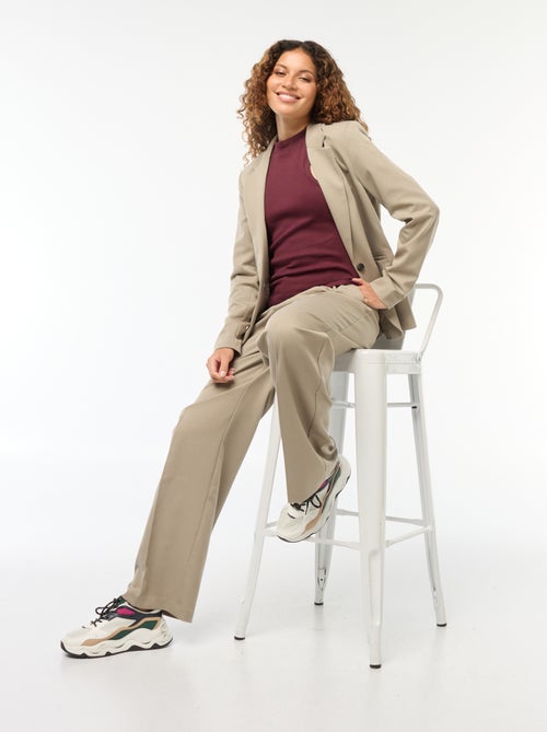 Débardeur côtelé emmanchures américaines - Kiabi