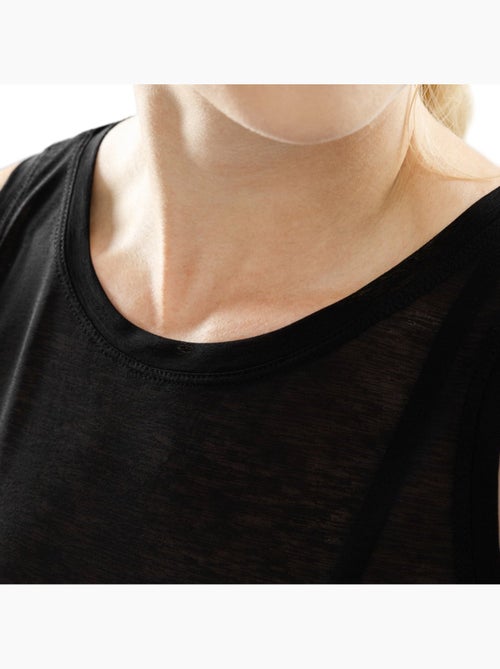 Débardeur crop top fitness femme fitness femme beat - Kiabi