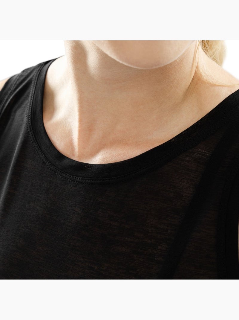 Débardeur crop top fitness femme fitness femme beat Noir - Kiabi