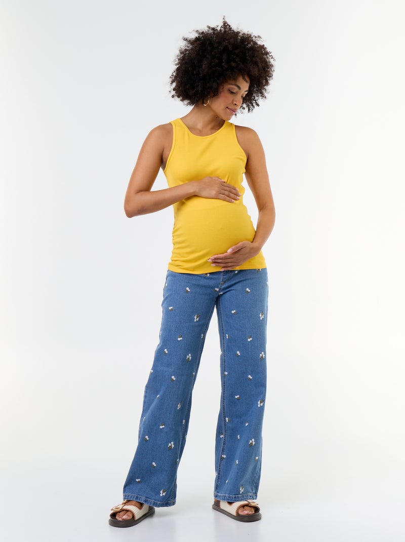 Débardeur de grossesse à emmanchures américaines Jaune - Kiabi