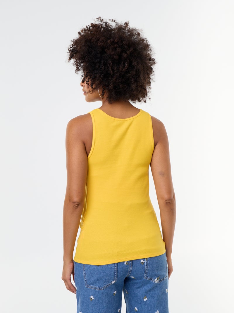 Débardeur de grossesse à emmanchures américaines Jaune - Kiabi