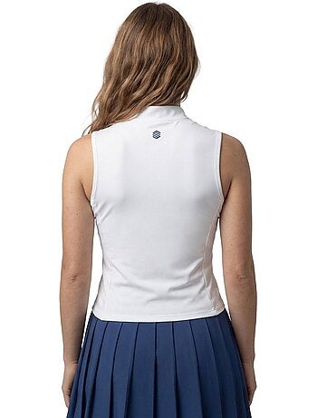 Débardeur de tennis demi-zip femme tennis femme rally-w