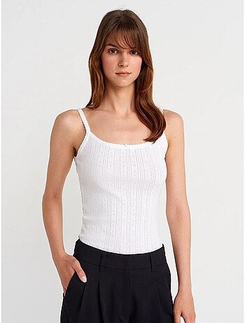 Débardeur en coton côtelé coupe slim dilvin
