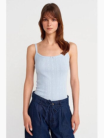 Débardeur en coton côtelé coupe slim dilvin
