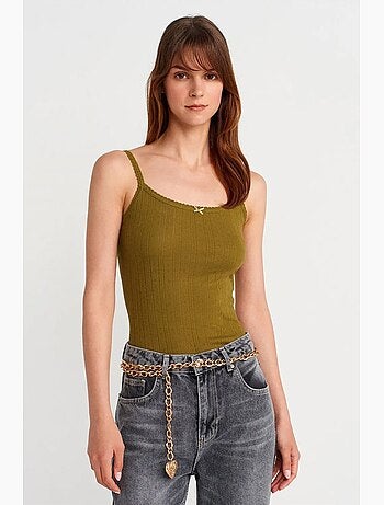 Débardeur en coton côtelé coupe slim dilvin