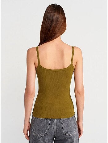 Débardeur en coton côtelé coupe slim dilvin