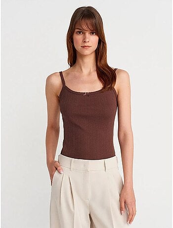 Débardeur en coton côtelé coupe slim dilvin