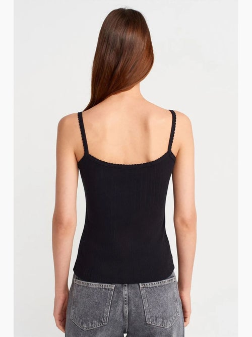 Débardeur en coton côtelé coupe slim dilvin - Kiabi Débardeur en coton côtelé coupe slim dilvin - Kiabi