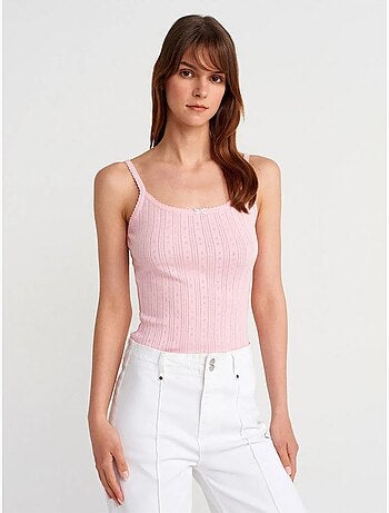Débardeur en coton côtelé coupe slim dilvin