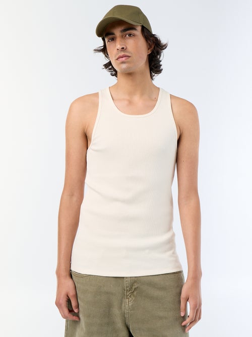 Débardeur en coton pour homme à col rond - Kiabi
