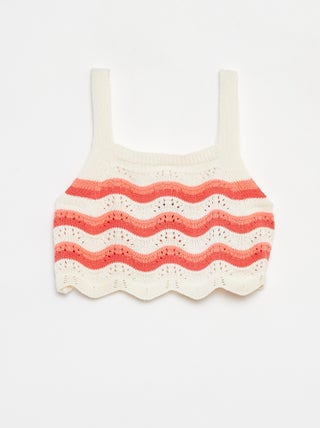 Débardeur en crochet avec motifs