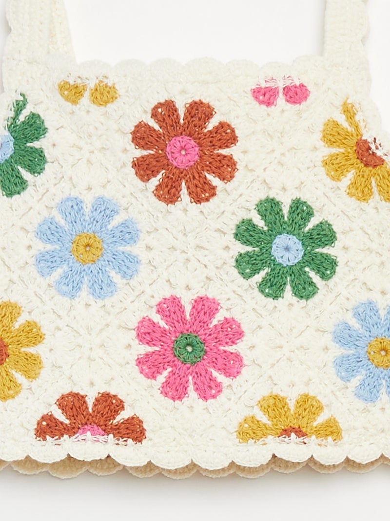 Débardeur en crochet Beige - Kiabi