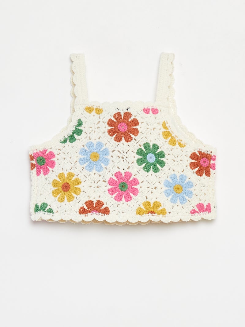 Débardeur en crochet Beige - Kiabi