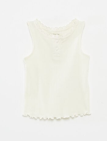 Débardeur en maille côtelée