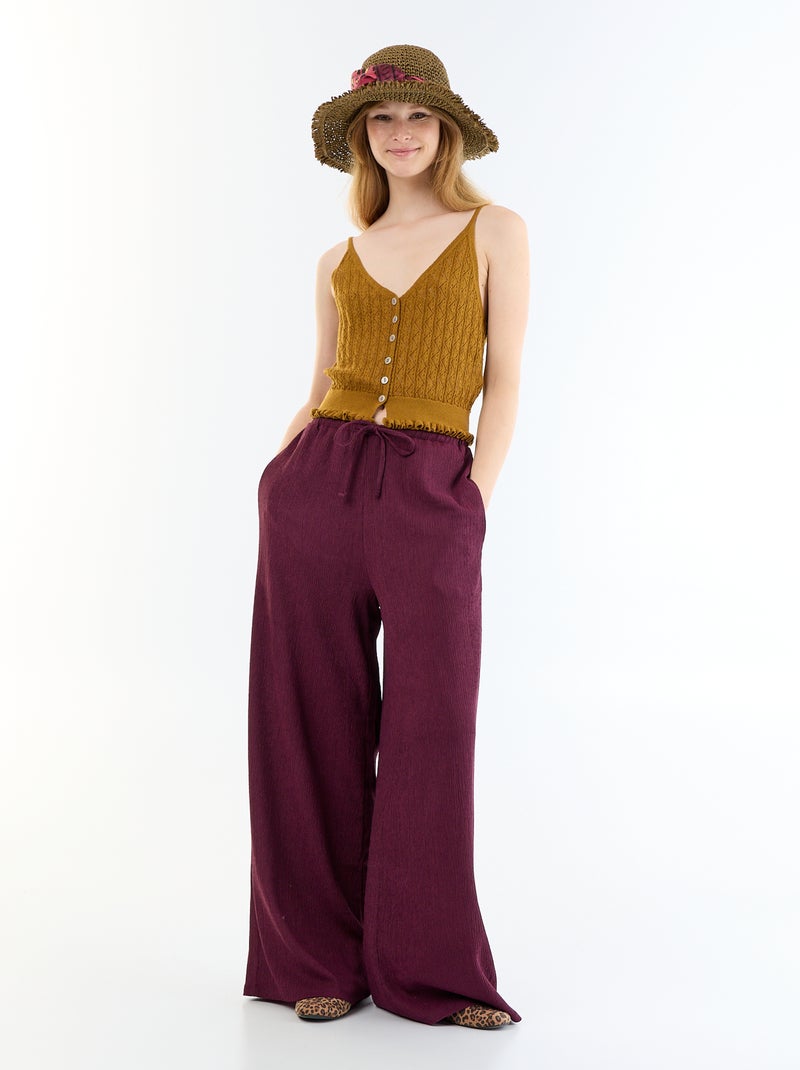 Débardeur en maille crochet Marron - Kiabi