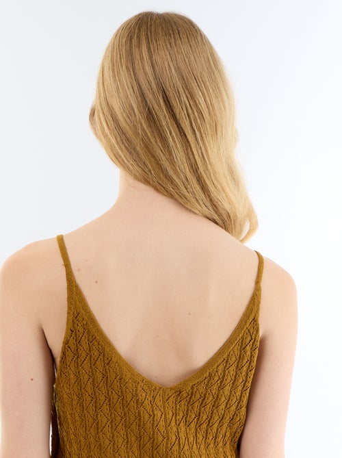 Débardeur en maille crochet - Kiabi
