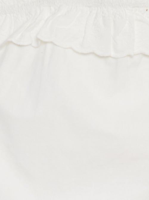 Débardeur en voile de coton avec broderie anglaise - Kiabi