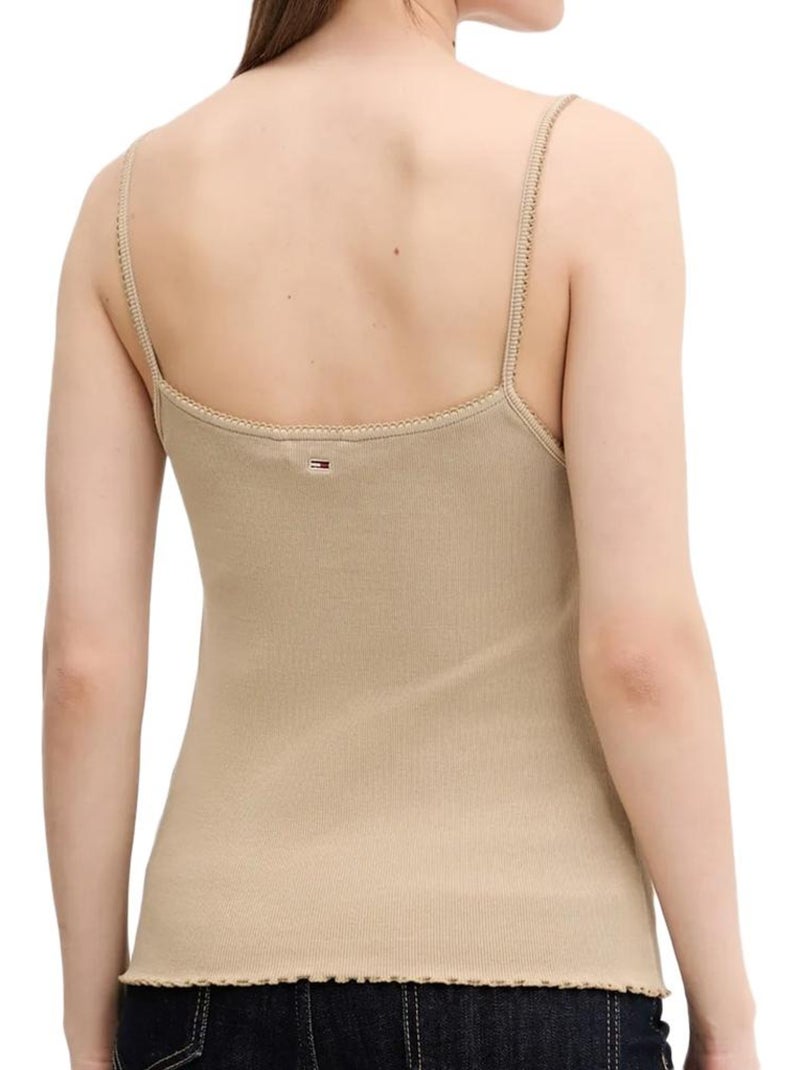 Débardeur Femme Tommy Hilfiger Beige - Kiabi