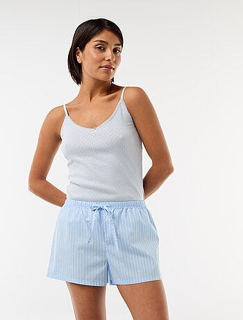 Débardeur fine bretelle réglable en coton uni