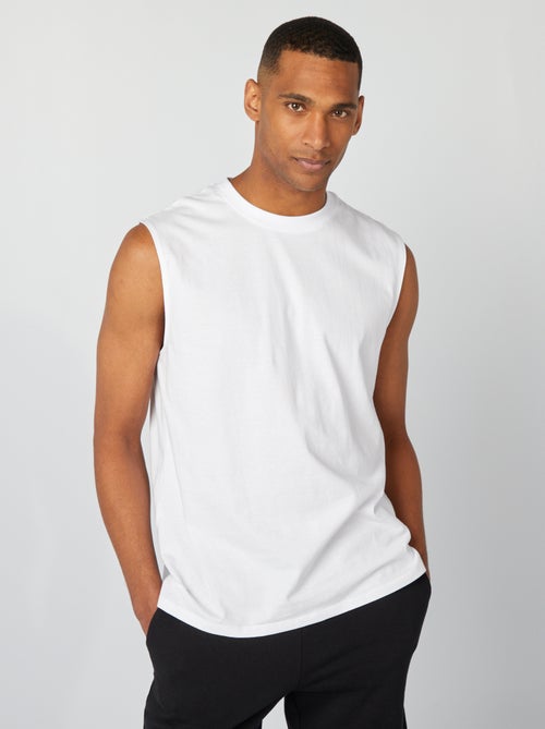 Débardeur homme en coton à imprimé tropical - Kiabi