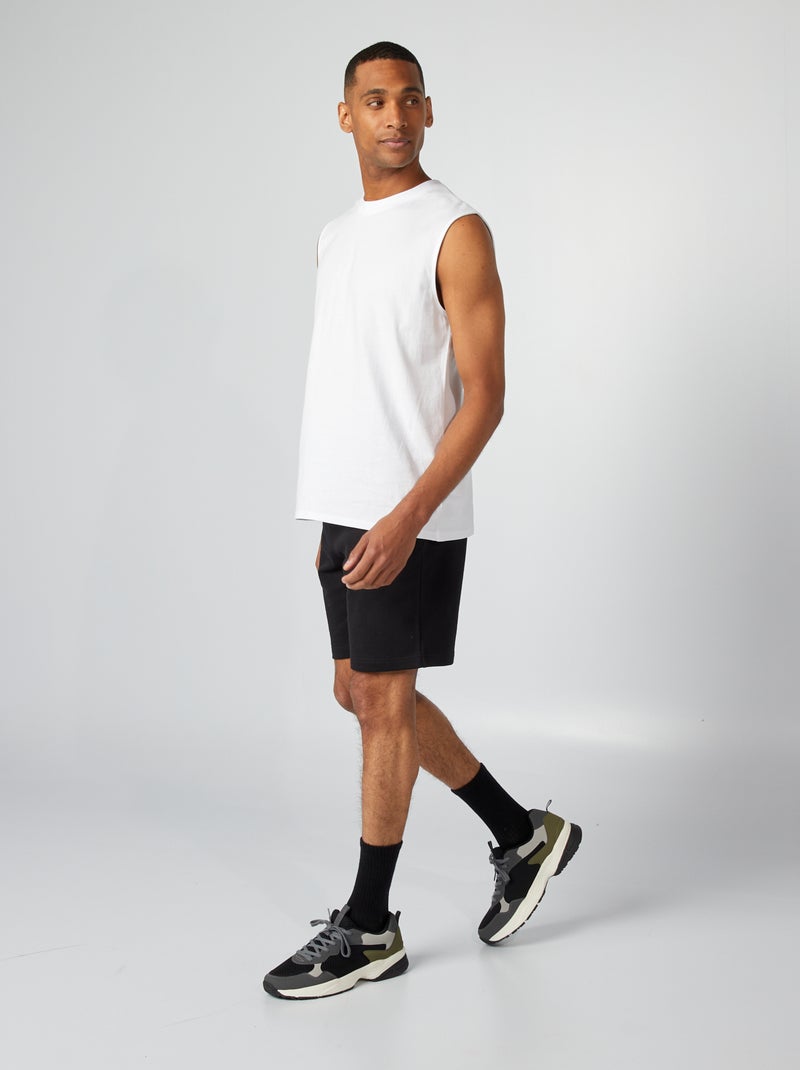 Débardeur homme en coton à imprimé tropical Blanc - Kiabi