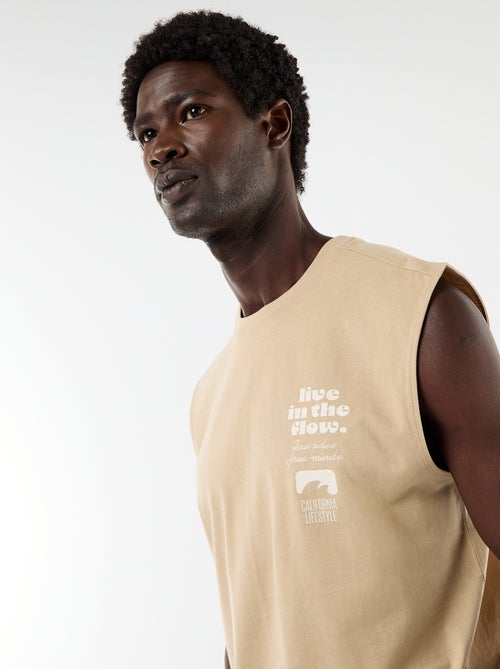 Débardeur imprimé devant - Kiabi