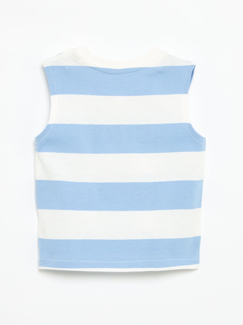 Débardeur met print op de voorkant Blauw - Kiabi