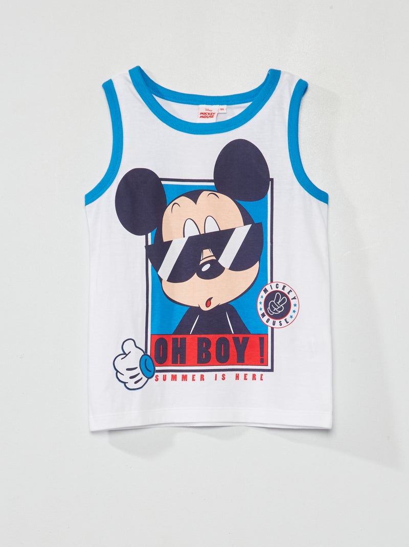 Débardeur 'Mickey' 'Disney' blanc - Kiabi