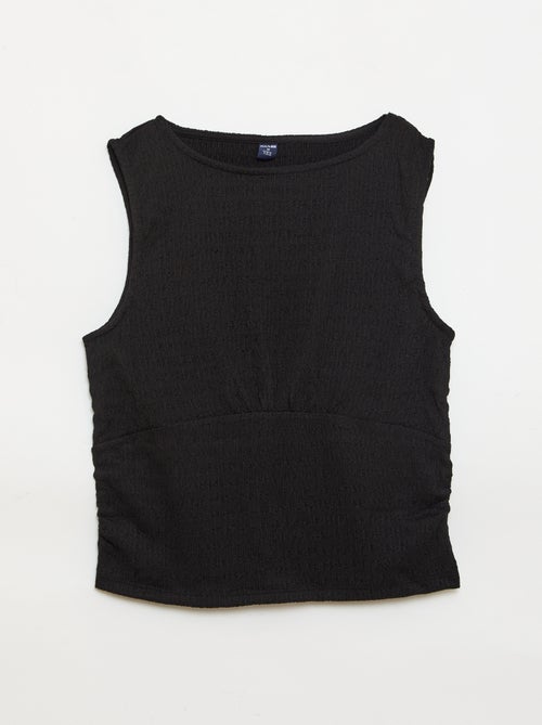 Débardeur moulant en matière crêpée - Kiabi