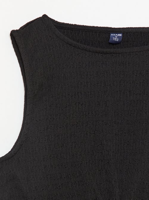 Débardeur moulant en matière crêpée - Kiabi