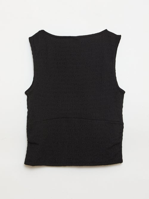 Débardeur moulant en matière crêpée - Kiabi