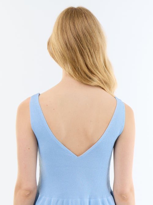 Débardeur peplum en maille côtelée - Kiabi Débardeur peplum en maille côtelée - Kiabi